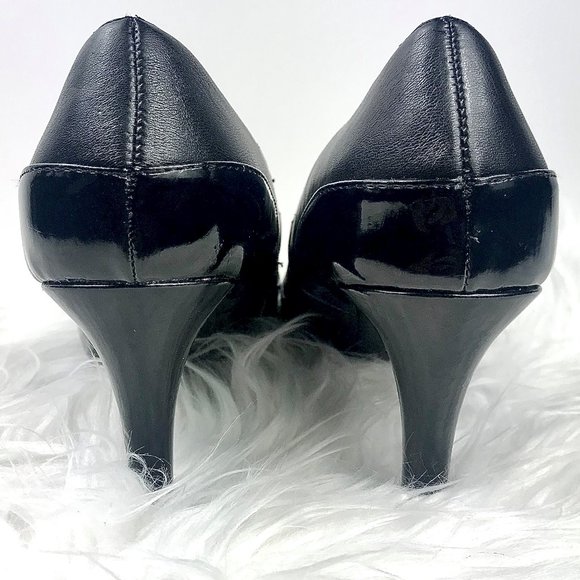 SOFT STYLE Black Heels with Padded Soles, Size 7 - Picture 5 of 8